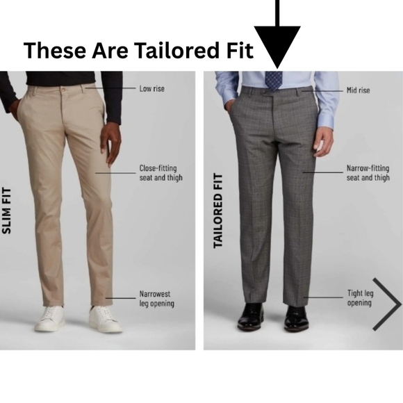 Jos. A. Banks 100% Wool Executive Tailored Fit Trouser Pants  Size 36 Short - Picture 7 of 14